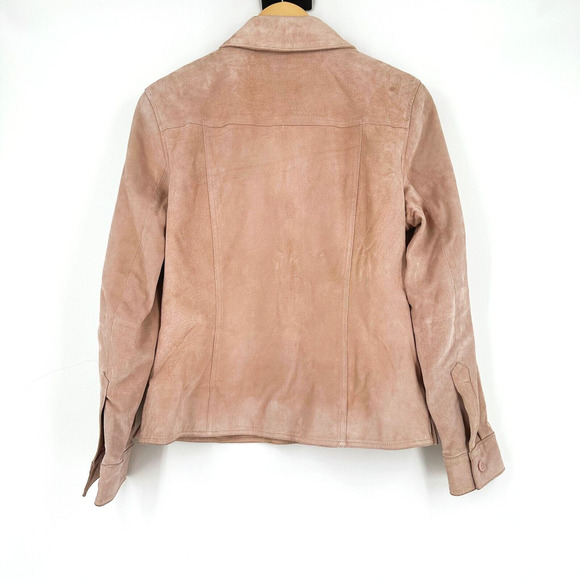 VTG Y2K Cherokee Womens Suede Shacket Jacket Small Retro Boho Unisex 90s Pink - Picture 6 of 11